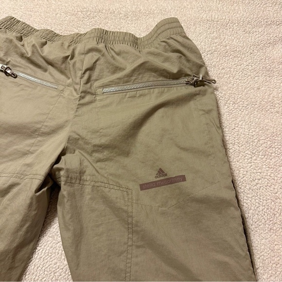 Stella McCartney x Adidas Khaki Tan Snap Up Cropped Pants - Picture 10 of 13